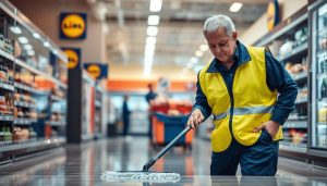 limpeza, higienização, supermercado, Lidl, emprego