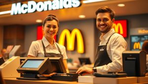 operador, caixa, atendimento, McDonald's, dinheiro