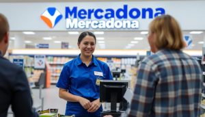 operador, caixa, atendimento, Mercadona, pagamento