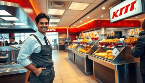 operador, restauração, KFC, atendimento, cliente